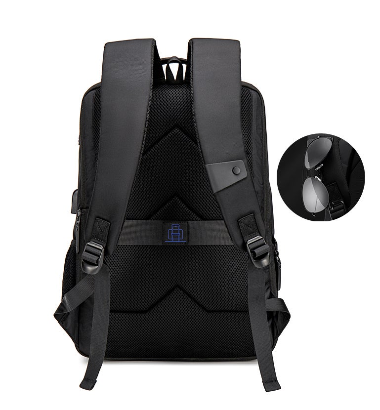 جولدن وولف GB00402 حقيبة ظهر لاب توب قابلة للتوسيع مقاومة للماء 15.4" - لون اسود — جولدين وولف - Image 2